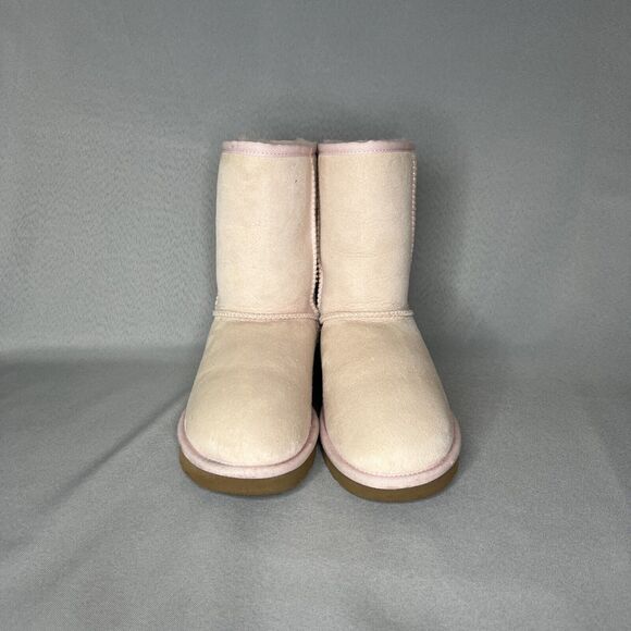 Womens 7 UGG Boots Classic Short Metallic Seashell Pink Suede Wool StoresSoldOut - Picture 5 of 16